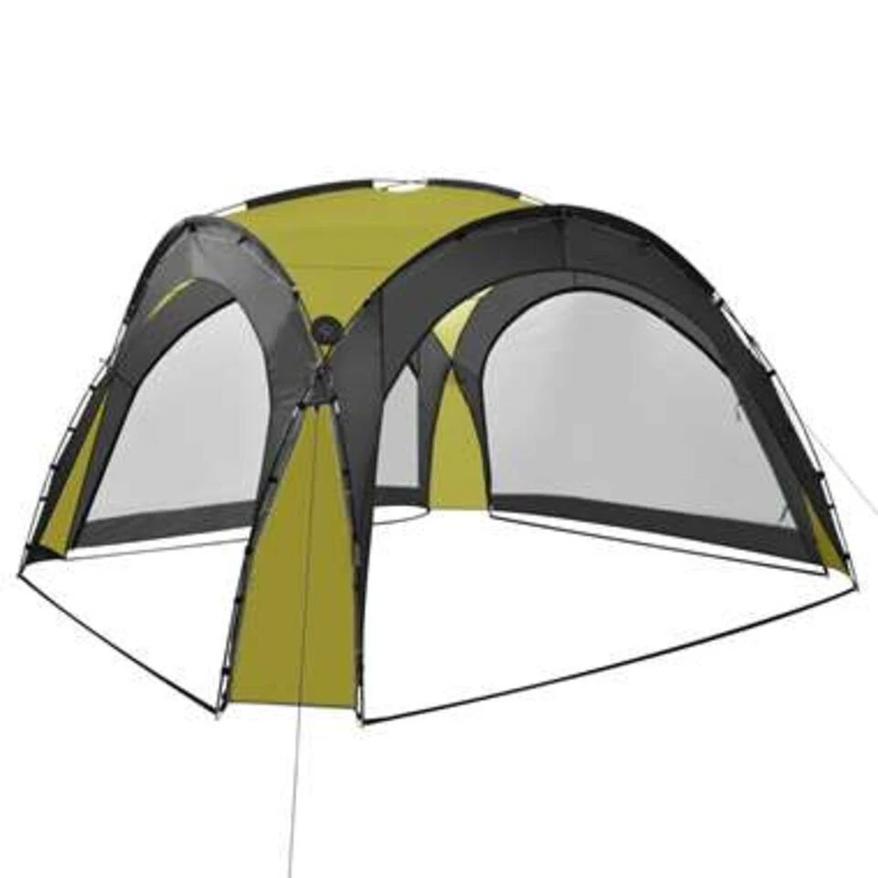 VidaXL Partytent Met LED En 4 Zijwanden 3,6x3,6x2,3 M Groen 4 VidaXL Partytent Met LED En 4 Zijwanden 3,6x3,6x2,3 M Groen - Afbeelding 2