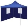 VidaXL Vouwtent Met 2 Wanden 3x3 M Blauw -tuinmeubelen 1000001053