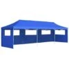 VidaXL Vouwtent Pop-up Met 5 Zijwanden 3x9 M Blauw 2 VidaXL Vouwtent Pop-up Met 5 Zijwanden 3x9 M Blauw -tuinmeubelen 1000001098