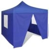 VidaXL Vouwtent Met 4 Zijwanden 3x3 M Blauw 1 VidaXL Vouwtent Met 4 Zijwanden 3x3 M Blauw -tuinmeubelen 1000001140