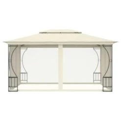 VidaXL Prieel Met Netten 300x400x265 Cm Crèmekleurig -tuinmeubelen 1000001219 0103