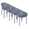 Garden Impressions Sky Tuinstoel Donker Grijs - 4 Stuks -tuinmeubelen 1000006242