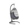 Beliani Hangstoel SESIA - Grijs Polyester, Pe Rotan -tuinmeubelen 1000011845