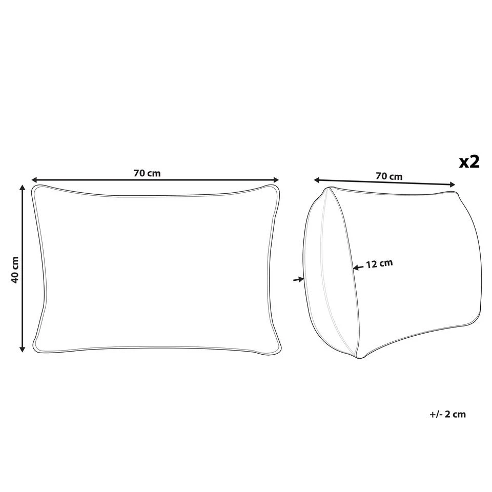 Beliani Buitenkussen KASTOS - Multicolor Polyester 5 Beliani Buitenkussen KASTOS - Multicolor Polyester - Afbeelding 3