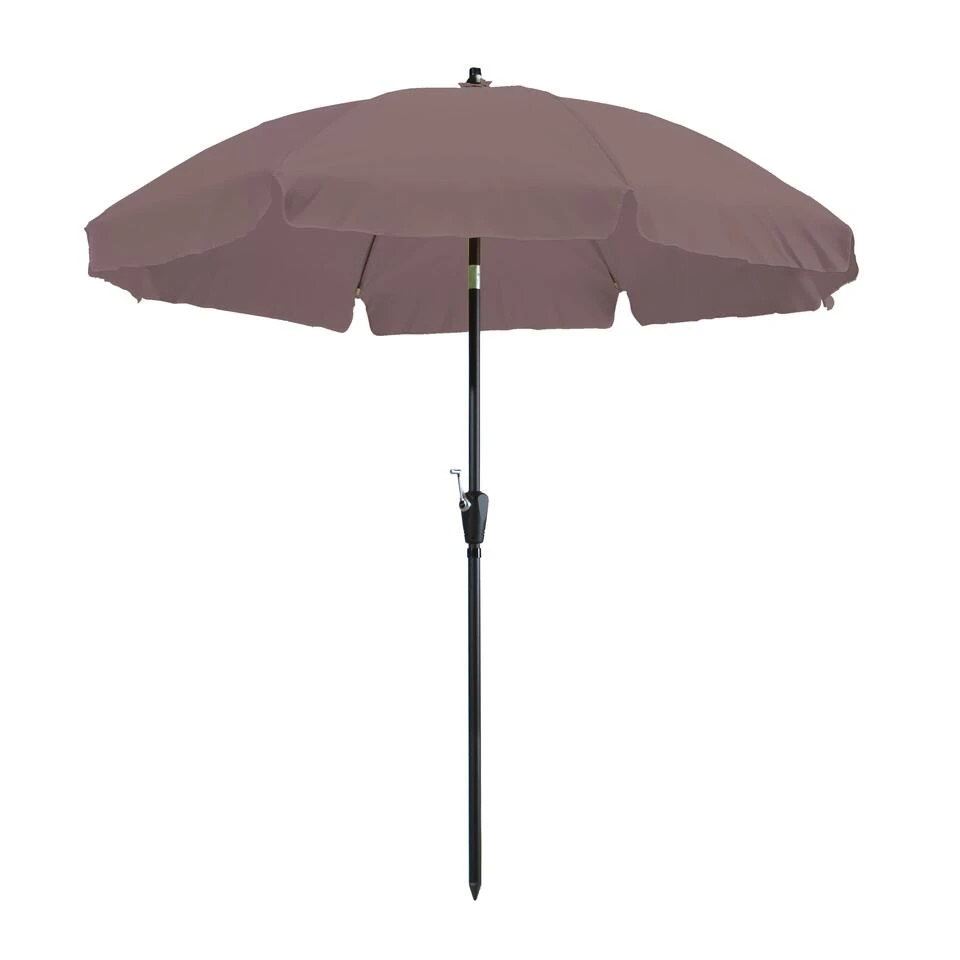 Madison - Parasol Lanzarote Round Taupe - 250cm - Bruin 3 Madison - Parasol Lanzarote Round Taupe - 250cm - Bruin