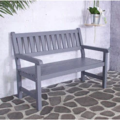 SenS-Line Bordeaux Tuinbank - Grenenhout - Grijs -tuinmeubelen 1000038274 0102