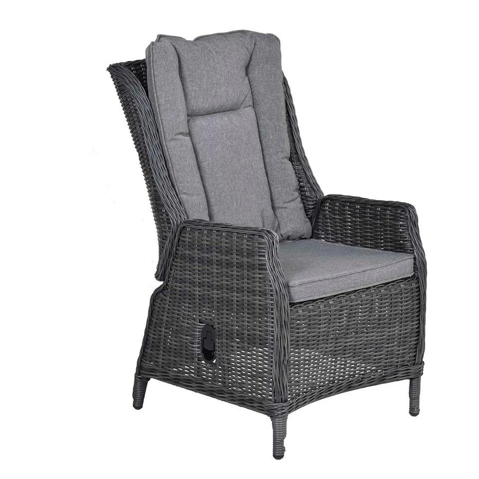 Garden Impressions - Marbella Verstelbare Tuinstoel - Donker Grijs 3 Garden Impressions - Marbella Verstelbare Tuinstoel - Donker Grijs