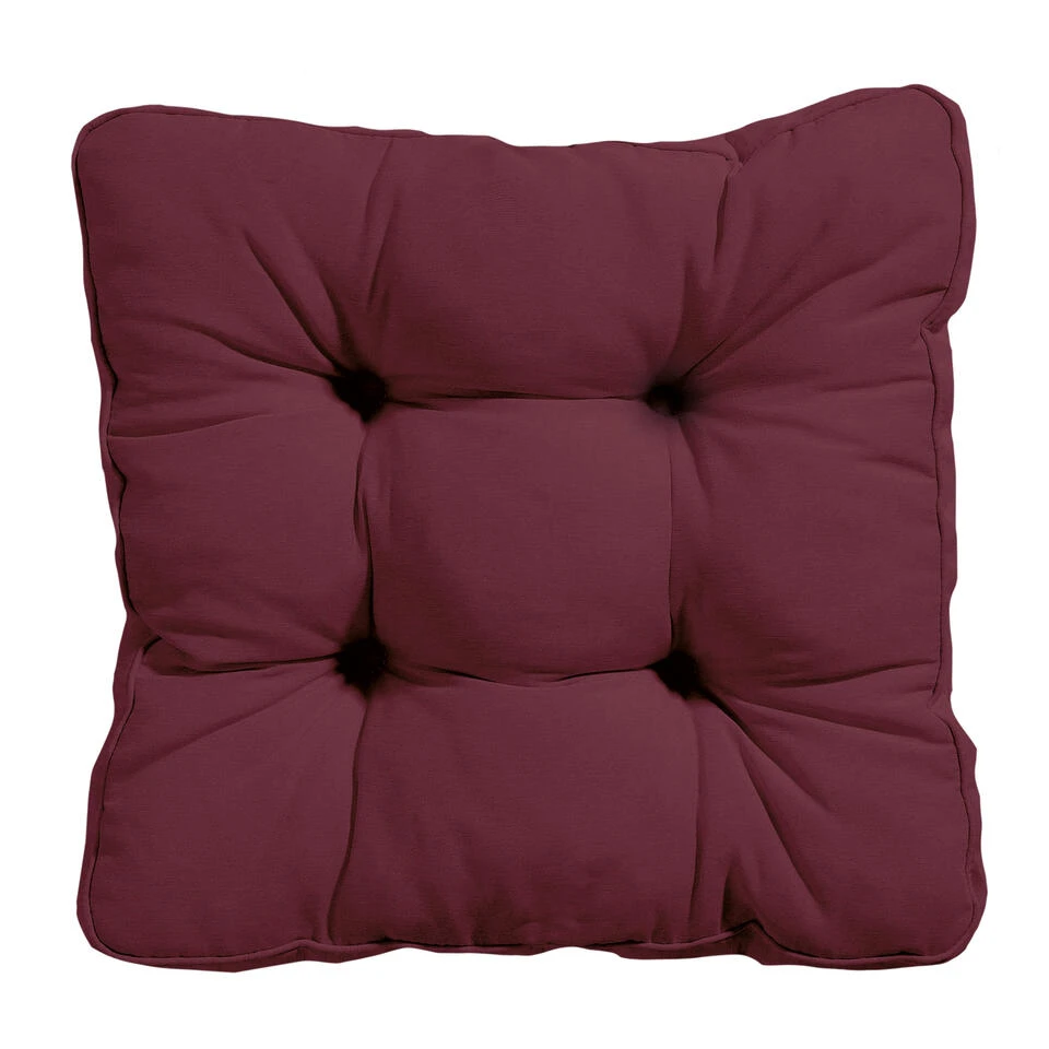 Madison - Zitkussen - Panama Bordeaux - 47x47 - Rood 3 Madison - Zitkussen - Panama Bordeaux - 47x47 - Rood