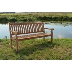 Livingfurn - Tuinbank Bench Patrick - 50x120x60 - Teakhout -tuinmeubelen 1000045392 0101