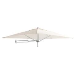 Muurparasol Vierkant, 200x200cm, Met Muurbevestiging, Ecru / Gebroken Wit -tuinmeubelen 1000047015 0102