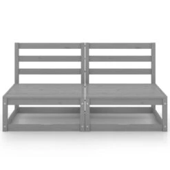 VidaXL Tuinbank 2-zits Massief Grenenhout Grijs -tuinmeubelen 1000048109 0102