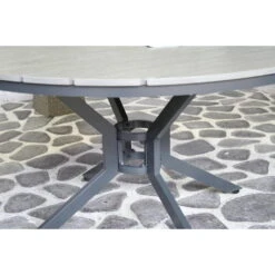 SenS-Line - Jersey Tuintafel Grey Ø140 Cm - Grijs -tuinmeubelen 1000050318 0103