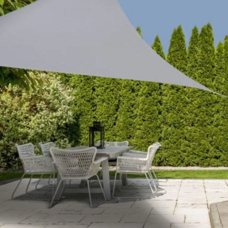 Orange85 Schaduwdoek Driehoek Grijs 3x3x3 Meter Polyester 4 Orange85 Schaduwdoek Driehoek Grijs 3x3x3 Meter Polyester - Afbeelding 2