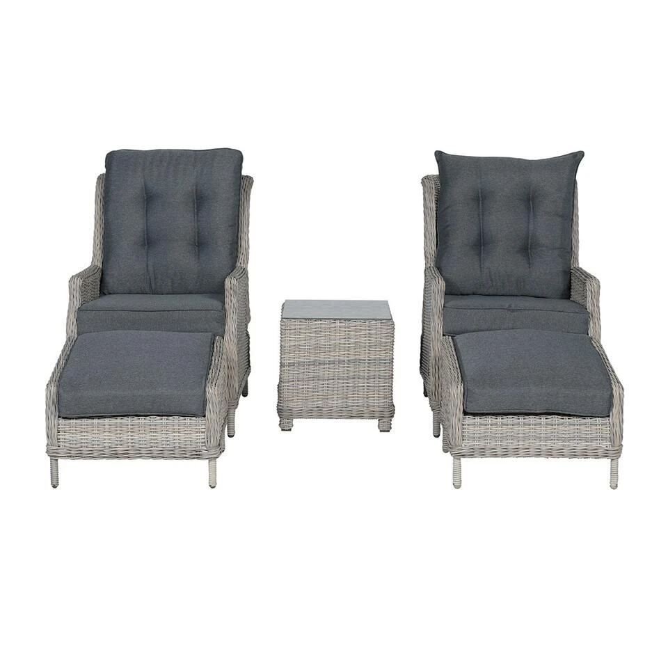 Garden Impressions Santa Rosa Tuinstoel + Voetenbank+bijzettafel 6 Garden Impressions Santa Rosa Tuinstoel + Voetenbank+bijzettafel - Afbeelding 4