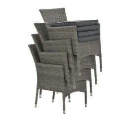 Garden Impressions Jerba Tuinstoel Grijs - 4 Stuks -tuinmeubelen 1000052360 0104