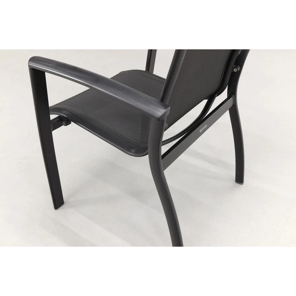 Kettler Legato Curve Stapelstoel - Antraciet 5 Kettler Legato Curve Stapelstoel - Antraciet - Afbeelding 3