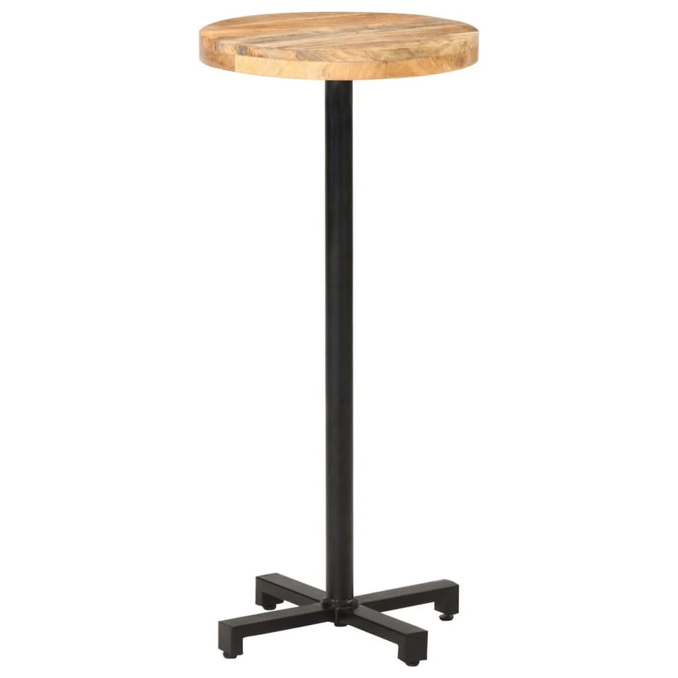 VidaXL Bartafel Rond Ø50x110 Cm Ruw Mangohout 3 VidaXL Bartafel Rond Ø50x110 Cm Ruw Mangohout