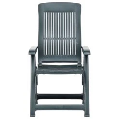 VidaXL Tuinstoelen 2 St Verstelbaar Kunststof Groen -tuinmeubelen 1000056517 0102