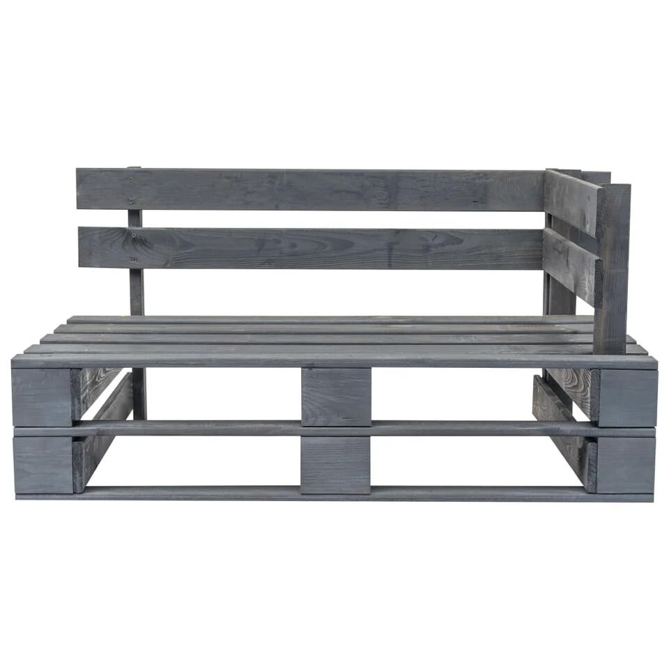 VidaXL Tuinbank Met Zandkleurige Kussens Pallet Grenenhout 6 VidaXL Tuinbank Met Zandkleurige Kussens Pallet Grenenhout - Afbeelding 4