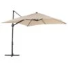 Beliani Cantilever Parasol MONZA II - Beige Polyester -tuinmeubelen 1000069796