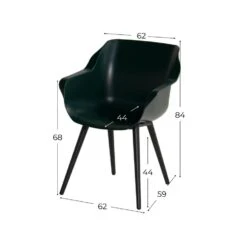 Hartman Sophie Studio Dining Armstoel - Night Green - Set Van 2 -tuinmeubelen 1000072087 0101