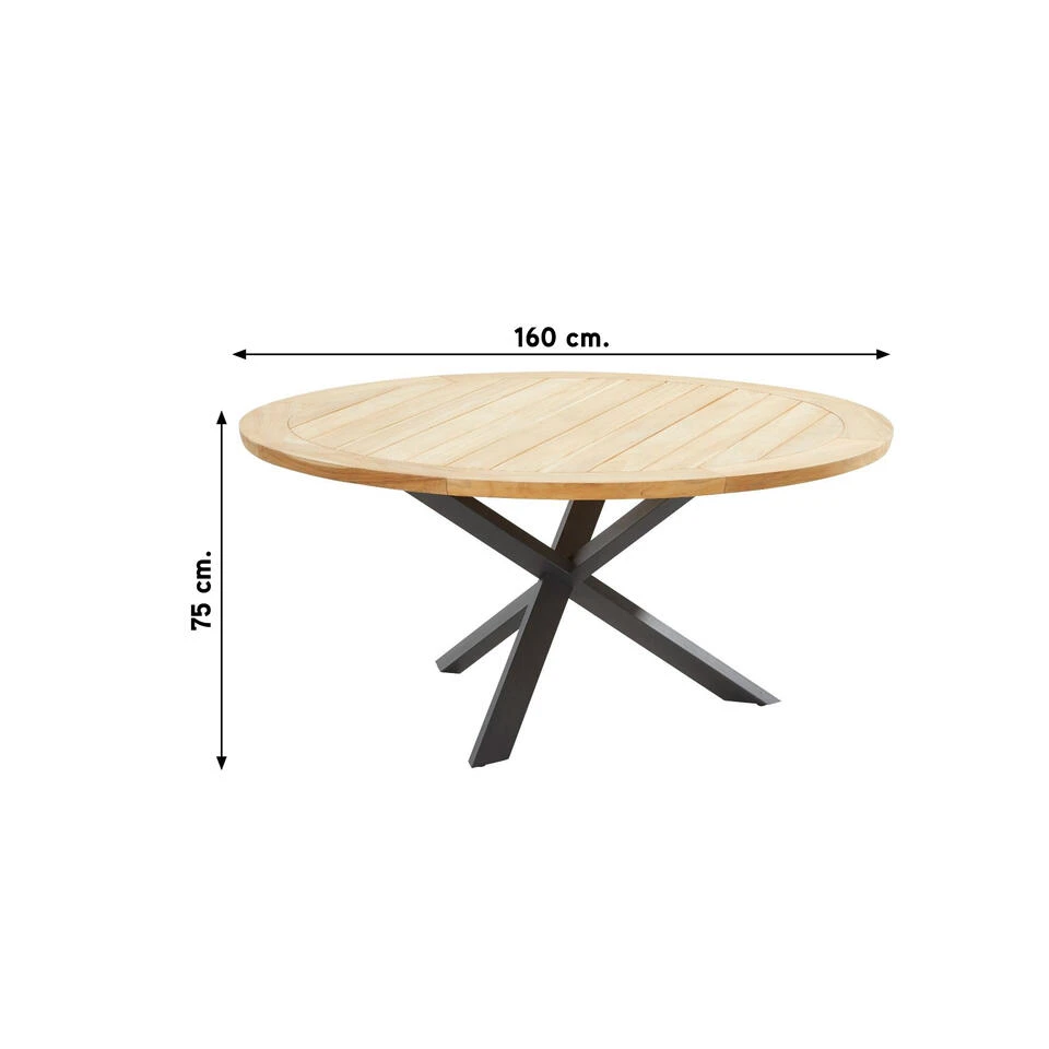 Taste Prado Tuintafel - 160 Cm. Rond 4 Taste Prado Tuintafel - 160 Cm. Rond - Afbeelding 2
