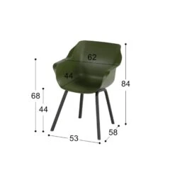 Hartman Sophie Element Dining Armstoel- Moss Groen - 4 St. -tuinmeubelen 1000074496 0103