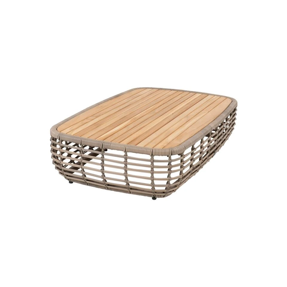 4SO Lugano Salontafel - Teak Tafelblad - 130x80x30 Cm 4 4SO Lugano Salontafel - Teak Tafelblad - 130x80x30 Cm - Afbeelding 2