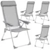 Tectake - Kampeerstoelen - Campingstoel - Tuinstoel - Set Van 4 - Grijs 2 Tectake - Kampeerstoelen - Campingstoel - Tuinstoel - Set Van 4 - Grijs -tuinmeubelen 1000078034