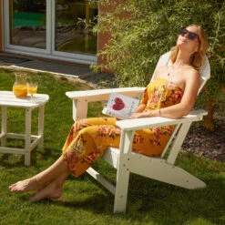 Tectake -tuinstoel Adirondack -Janis - Bruin -tuinmeubelen 1000078043 0101