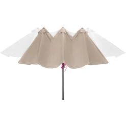 Tectake - Dubbele Parasol Silia - Terrasparasol - Beige 9 Tectake - Dubbele Parasol Silia - Terrasparasol - Beige -tuinmeubelen 1000078076 0103