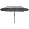 Tectake - Dubbele Parasol Silia - Terrasparasol Zonwering - Grijs -tuinmeubelen 1000078078