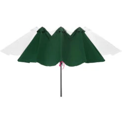 Tectake - Dubbele Parasol Silia - Terrasparasol - Groen -tuinmeubelen 1000078083 0103
