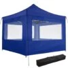Tectake - Partytent 3x3 M. Opvouwbaar -4 Wanden- Blauw -tuinmeubelen 1000078103