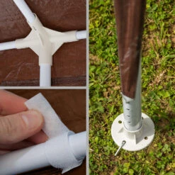 Tectake - Paviljoen Partytent Alpenhut - 9x3 M - 8 Zijdelen - -tuinmeubelen 1000078109 0103