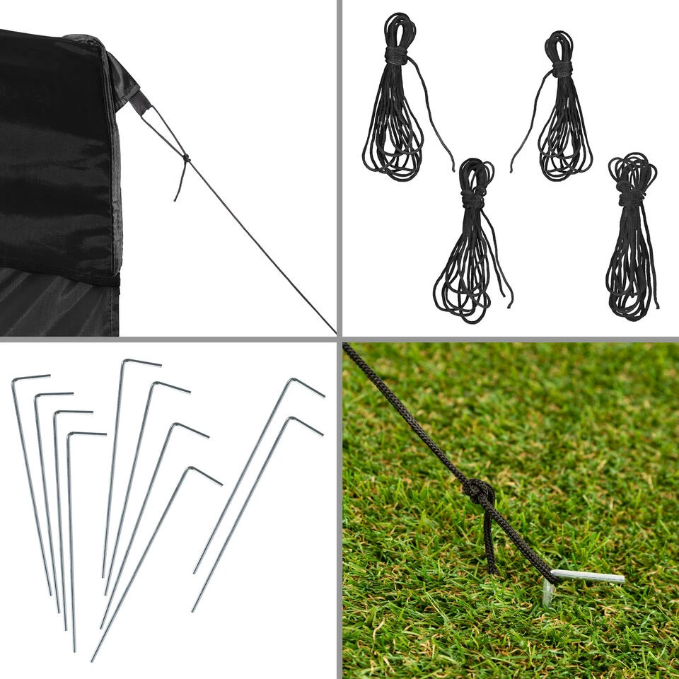 Tectake - Partytent Viola 3x6 M Met 2 Zijdelen Zwart 6 Tectake - Partytent Viola 3x6 M Met 2 Zijdelen Zwart - Afbeelding 4