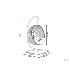 Beliani Hangstoel ARCO - Beige Polyester -tuinmeubelen 1000084499 0102