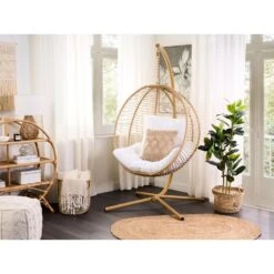 Beliani Hangstoel ARCO - Beige Polyester -tuinmeubelen 1000084499 0103