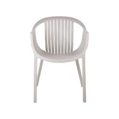 Beliani Eetkamerstoel NAPOLI - Beige Synthetisch Materiaal -tuinmeubelen 1000086371 0104