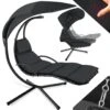 Tectake - Hangstoel Ligbed Maja - Zwart -tuinmeubelen 1000086431