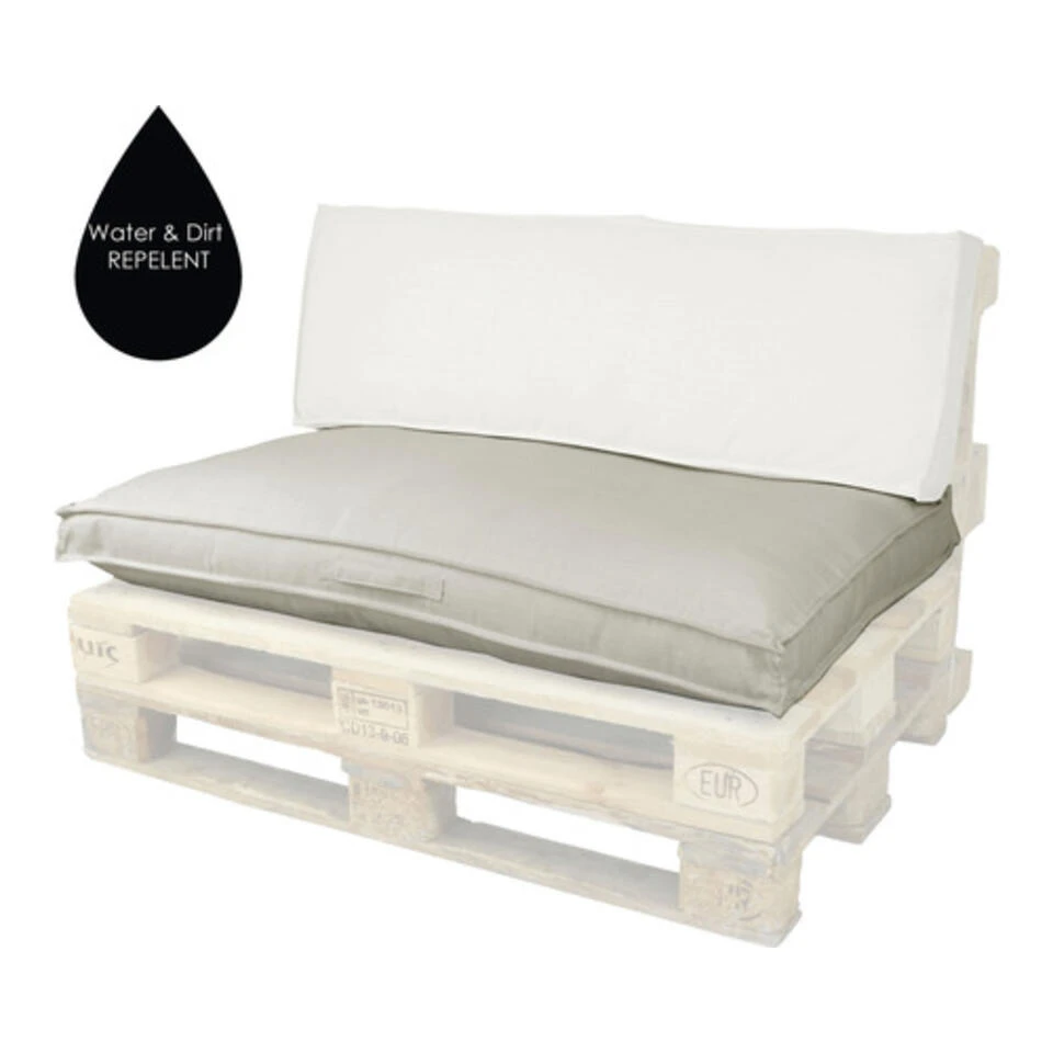 Unique Living Unique Zitkussen Luanda Licht Grijs - 120 X 80 Cm 4 Unique Living Unique Zitkussen Luanda Licht Grijs - 120 X 80 Cm - Afbeelding 2