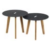 Exotan Bijzettafels Binnen/Buiten - Teak - Antraciet - Set Van 2 -tuinmeubelen 1000088978