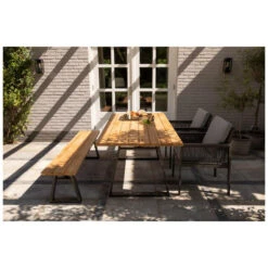 Exotan Tuintafel Sydney - Teak/Metaal - Naturel - 75x185x90 7 Exotan Tuintafel Sydney - Teak/Metaal - Naturel - 75x185x90 -tuinmeubelen 1000089235 0102