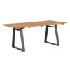 Exotan Tuintafel Sydney - Teak/Metaal - Naturel - 75x185x90 -tuinmeubelen 1000089235