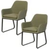 Exotan Fauteuil Buiten Plaza - Aluminium - Groen - Set Van 2 1 Exotan Fauteuil Buiten Plaza - Aluminium - Groen - Set Van 2 -tuinmeubelen 1000090468