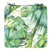 Anna's Collection Stoelkussen Monstera - Wit/groen - 40 X 40 Cm -tuinmeubelen 1000090492