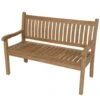 Teak Tuinbank Gebogen - Hout - Bruin -tuinmeubelen 1000091505