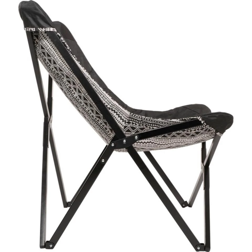 Aztec Vlinderstoel Zwart/wit - Stof - Zwart 5 Aztec Vlinderstoel Zwart/wit - Stof - Zwart - Afbeelding 3