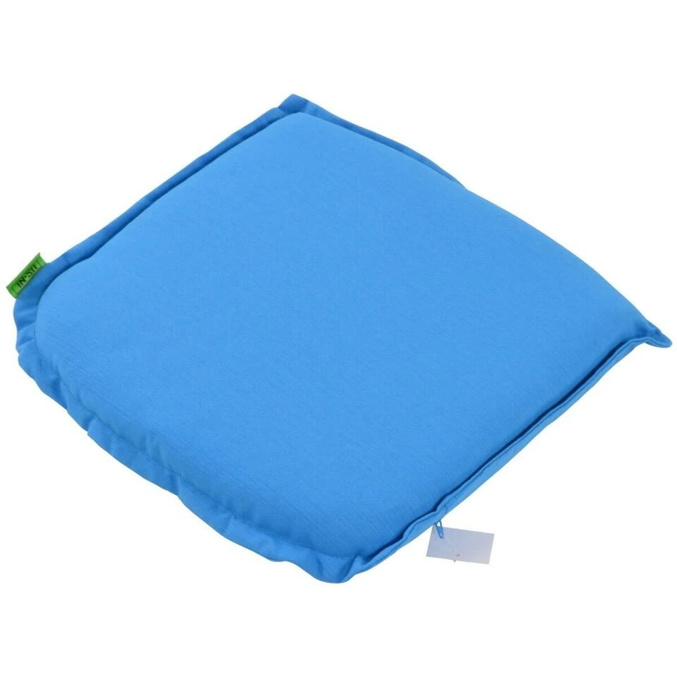 Boston Zitkussen - Vierkant - Stof - Blauw 4 Boston Zitkussen - Vierkant - Stof - Blauw - Afbeelding 2