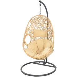 Flower Hangstoel Naturel - Wicker - Bruin